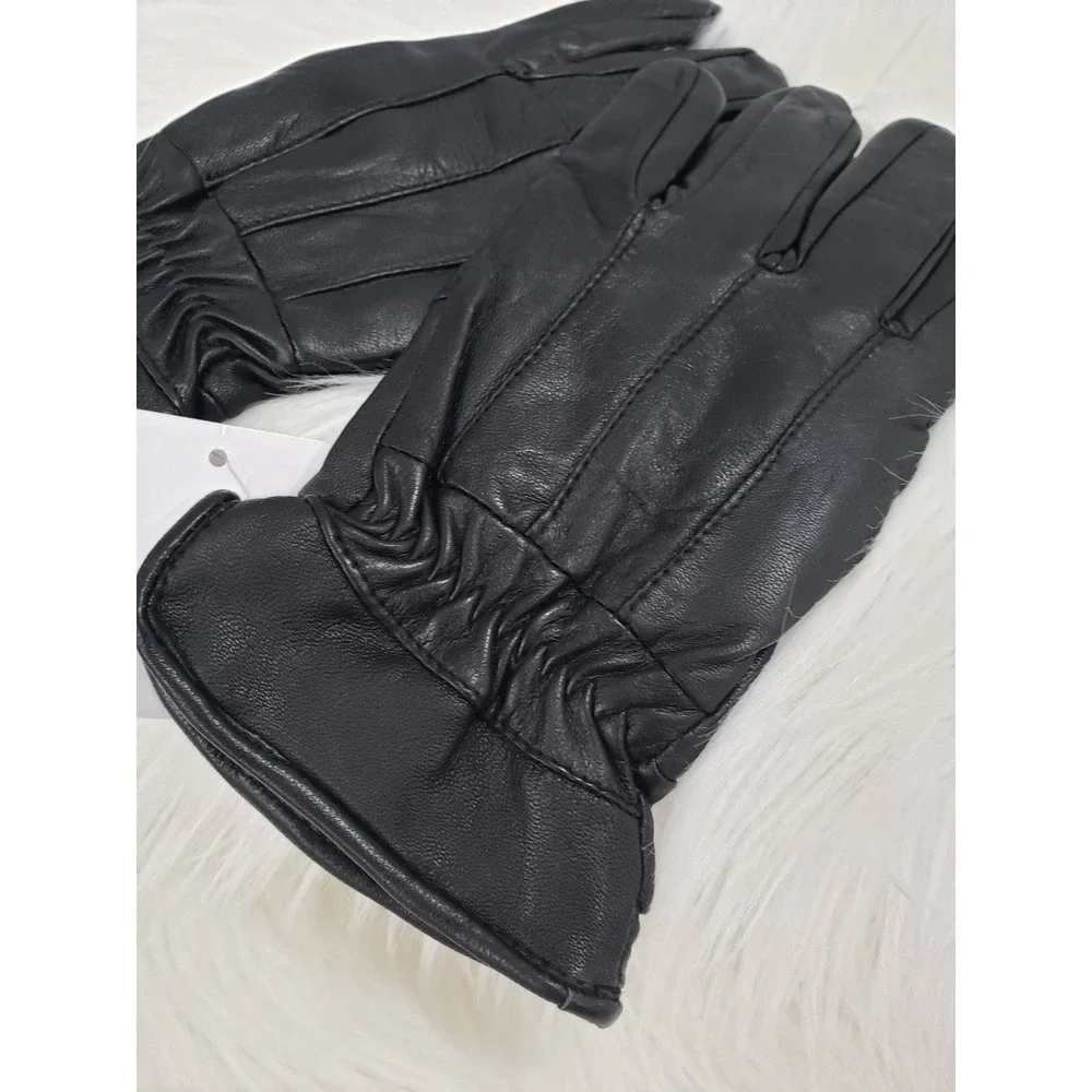 NEW Womens Black Genuine Soft Leather Thinsulate Isolant Gloves Size M/L DRIVING